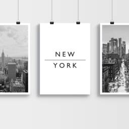 New York City Print Set Black & White Travel Photography, Set Of 3 - thumbnail 2