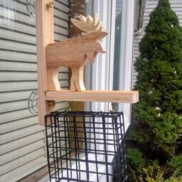 Moose Window Bird Feeder, Sf1, Bird Feeder, Wild Life, Suet Feeder, Window Feeder, Cedar Feeder, Bird Watcher, Suet, Bird Food Holder, Bird Seed - thumbnail 2