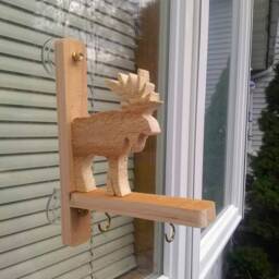 Moose Window Bird Feeder, Sf1, Bird Feeder, Wild Life, Suet Feeder, Window Feeder, Cedar Feeder, Bird Watcher, Suet, Bird Food Holder, Bird Seed - thumbnail 4