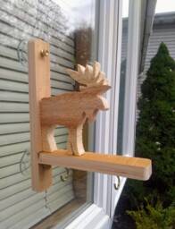 Moose Window Bird Feeder, Sf1, Bird Feeder, Wild Life, Suet Feeder, Window Feeder, Cedar Feeder, Bird Watcher, Suet, Bird Food Holder, Bird Seed - thumbnail 1