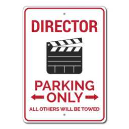 Director Parking Sign, Gift, Wall Decor, Movie Clapperboard Sign-Quality Aluminum - thumbnail 3
