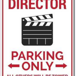Director Parking Sign, Gift, Wall Decor, Movie Clapperboard Sign-Quality Aluminum - thumbnail 2