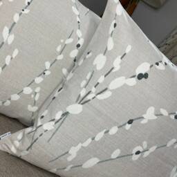 Willow Cushion Cover - Romo Mikardo Silver Birch Fabric, Double-Sided Scatter Pillow, English Country Home Decor - thumbnail 3