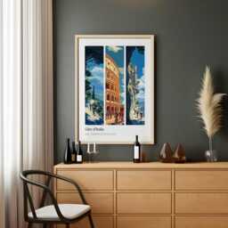 Giro D'italia Cycling Poster Grand Tour Triptych Art Print - thumbnail 2