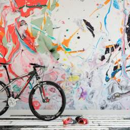 Working Artist Splatter Abstract Wall Mural Removalble Wallpaper M4231B - thumbnail 2