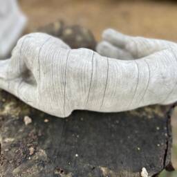stone/Concrete Wood Effect Sleeping Hound Dog Garden Ornament - thumbnail 2