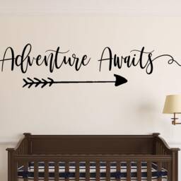 Adventure Awaits Decal - Wall Nursery Arrow - Arrow Camping Decal - thumbnail 3