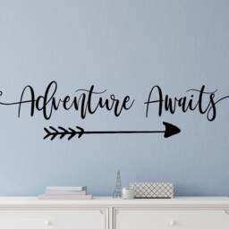 Adventure Awaits Decal - Wall Nursery Arrow - Arrow Camping Decal - thumbnail 2