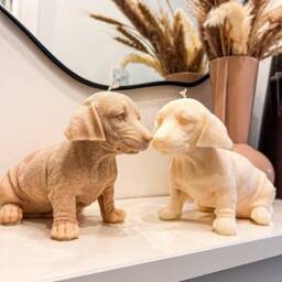 Handmade Dachshund Candle Soy Wax Sausage Dog Gift - thumbnail 2