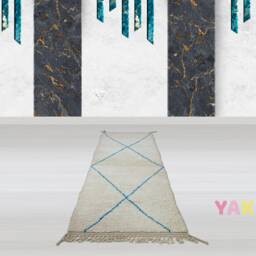 Yakiti - 2X8Ft Moroccan Rug, Beni Ourain Area Modern Wool Living Room Beniourain Handmade Soft Carpet, 72 cm X 240 - thumbnail 3