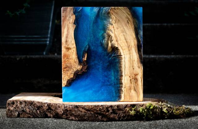 Small Resin & Wood Custom Art Piece - image 1