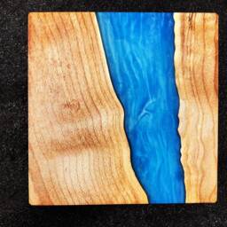 Small Resin & Wood Custom Art Piece - thumbnail 4