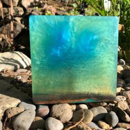 Small Resin & Wood Custom Art Piece - thumbnail 3