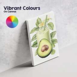 Fresh Avocado Smoothie Botanical Kitchen Canvas Wall Art Print Decor Picture Ready To Hang - thumbnail 4