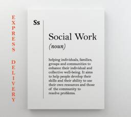 Social Work Definition Canvas Print Worker Gift Coworker New Job Wall Art Scandinavian Poster - thumbnail 1