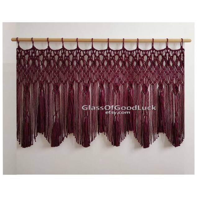 Decor Macrame Valance. Curtain..macrame Wall Hanging.macrame Wall Art - image 1
