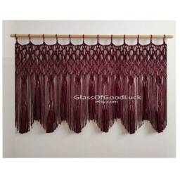 Decor Macrame Valance. Curtain..macrame Wall Hanging.macrame Wall Art - thumbnail 1