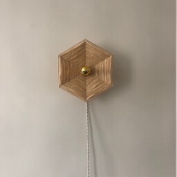 Hexa Portable Light Wall Lamp Made From Natural Fibers - thumbnail 2