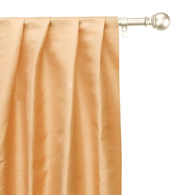 Light Beige Art Silk Curtain Panels, Faux Curtains - Rod Pocket, Grommet, Box Pleat, Three Pinch Tab Top & Plain Ring Top - image 1