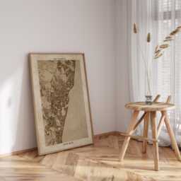 Recife, Pernambuco Map - Vintage Beige Detailed Print Brazil Travel Gift - thumbnail 2