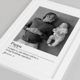 Personalised Photo Gift For Dad - Father's Day Custom Print Black & White Keepsake Birthday Va065 - thumbnail 3