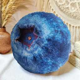 Blueberry Plush Pillow Velvet Berry Cushion, Funny Food Toy - thumbnail 2