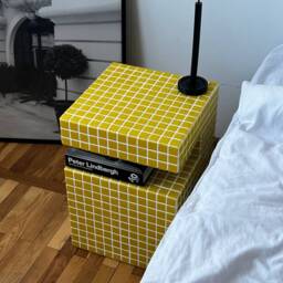 Handmade Tile Cube, Designer Furniture, Shelf, Coffee Table, Nightshelf, Shelf For Record Player, Table - thumbnail 2