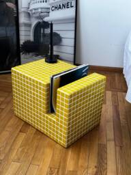 Handmade Tile Cube, Designer Furniture, Shelf, Coffee Table, Nightshelf, Shelf For Record Player, Table - thumbnail 1