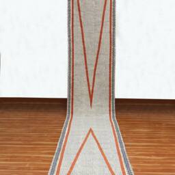 Handmade Green Block Print Cotton Runner Rug - thumbnail 4