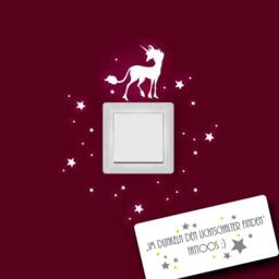 Wall Sticker Unicorn With Stars Fluorescent M952
