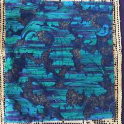 One Hand Cut Quilt Square Wall Hanging. Finished Fabric Lining Fused Cutwork Heart Design By Linda Pool Hanging, Color Choice - thumbnail 3