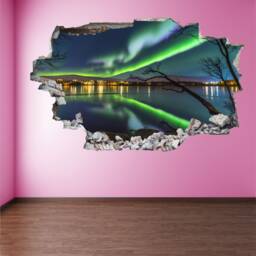 Northern Lights Nature View Wall Decal Sticker Mural Poster Print Art Home Office Decor Fr11 - thumbnail 1