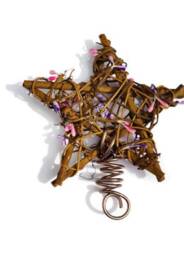 Purple & Pink Berry Christmas Tree Topper For Rustic Holiday Style - Pick Size - thumbnail 1