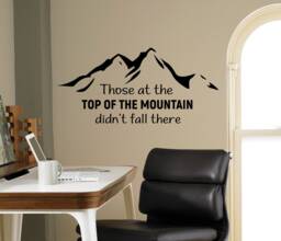 Top Of The Mountain Wall Vinyl Decal Sticker Motivation Quote Inspirational Art Interior 15(Nwg - thumbnail 1