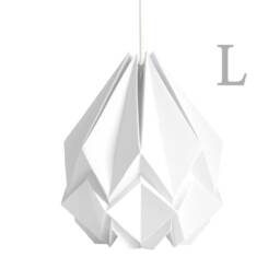 Origami Lampshade in White Paper, Large Size - thumbnail 1