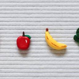 Felt Letter Board Ornaments Handmade Clay Fruits & Veggies Set - thumbnail 3