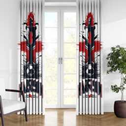 Personalised Name England Flag Curtains Football Trophy Supporter Decor St Georges Cross Sports Match Fan Bedroom Window Drapes Gift For Him - thumbnail 3