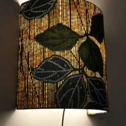 Half-Moon Wall Light in Ethnic Fabric For Boho Decoration, 25x25 cm - thumbnail 4