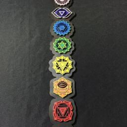 Chakra Wall Art, Wooden Hanging, Decoration, Decor, Kundalini Yoga - thumbnail 3