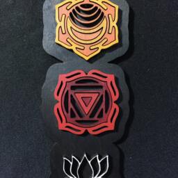 Chakra Wall Art, Wooden Hanging, Decoration, Decor, Kundalini Yoga - thumbnail 4