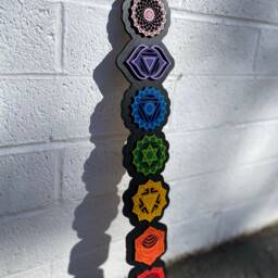 Chakra Wall Art, Wooden Hanging, Decoration, Decor, Kundalini Yoga - thumbnail 2