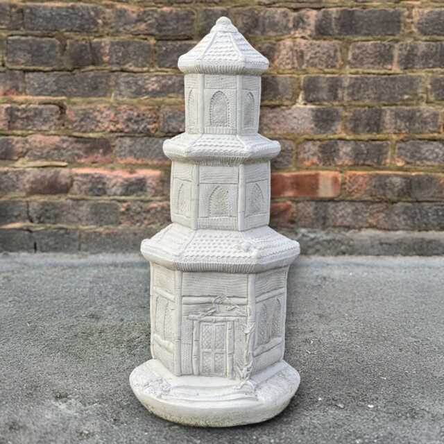 Large Concrete Pagoda Sculpture Oriental Garden Lanern Figurine Japanese Temple Statue Feng Shui Ornament Handcrafted Zen Decor Gift - image 1