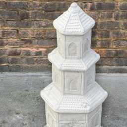 Large Concrete Pagoda Sculpture Oriental Garden Lanern Figurine Japanese Temple Statue Feng Shui Ornament Handcrafted Zen Decor Gift - thumbnail 3