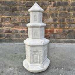 Large Concrete Pagoda Sculpture Oriental Garden Lanern Figurine Japanese Temple Statue Feng Shui Ornament Handcrafted Zen Decor Gift - thumbnail 2