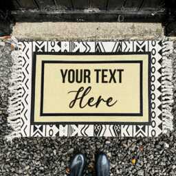 Sand Colored Doormat Custom Your Text Here - All Weather Coloured Door Mat Personalized Customized Weatherproof Rug - thumbnail 2