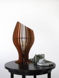 Table Lamp, Wood Bedside Light, Modern Minimalist Lamp-Shade - thumbnail 1