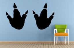 Dinosaur Ancient Animal Predator Paws Tracking Print Window Or Wall Car Vinyl Peal & Stick Removable Sticker Decal L1510 - thumbnail 1