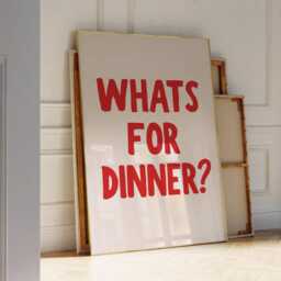 What's For Dinner? Print, Kitchen Funny Gift, Fun Quote, Wall Art, Would Eat Here Again, Food Lovers Art - thumbnail 2