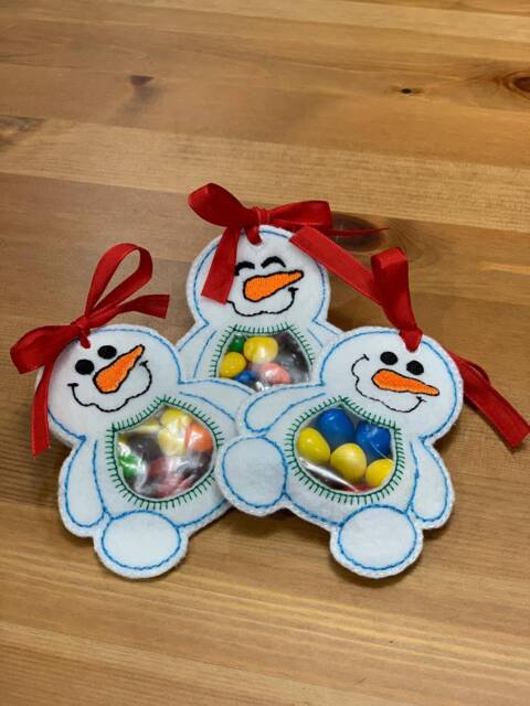 Snowman Christmas Treat Bags, Ornaments, Or Stocking Stuffers - image 1