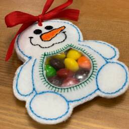 Snowman Christmas Treat Bags, Ornaments, Or Stocking Stuffers - thumbnail 3